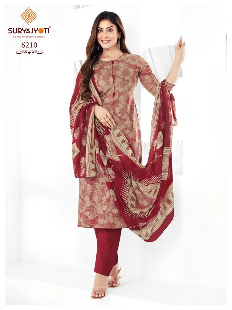 Suryajyoti Trendy Cotton Vol 62 Pure Cotton Wholesale Salwar Suit Catalog — Wholesale Salwar Suits, MPA wholesale from Surat — view 7